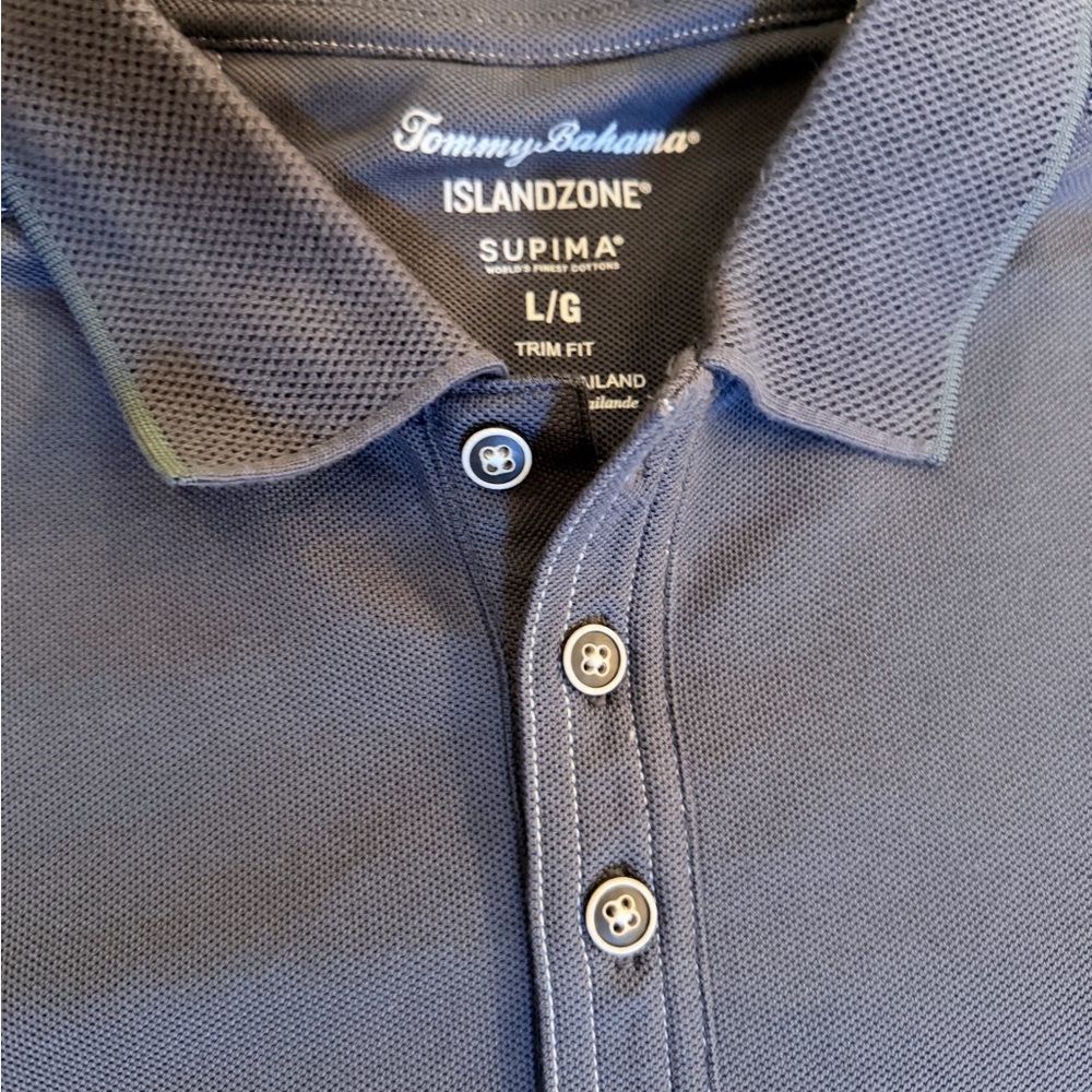 Tommy Bahama Men's Charcoal Polo. Large. Excellent condition. - Picture 2 of 2